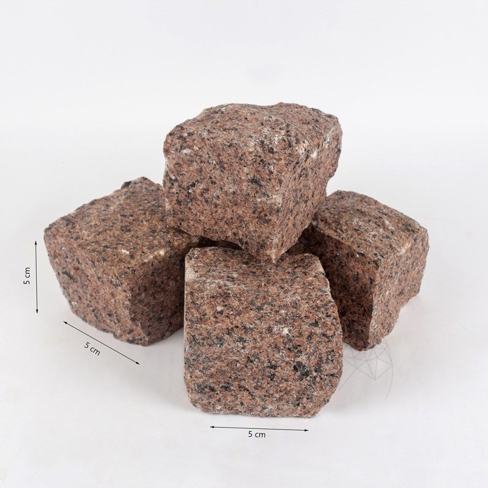Кубическая Брусчатка Гранит Клен Красный  5 x 5 x 5см